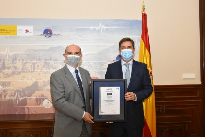 Aenor entrega a la Red Sísmica Nacional el certificado de Gestión de Emergencias ISO 22320