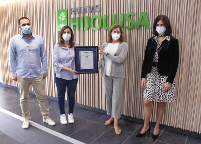 Aenor concede a Patatas Hijolusa el certificado de Estrategia de Sostenibilidad y Contribución a los ODS