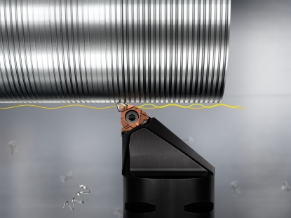Un módulo de Sandvik Coromant permite la rotura controlada de viruta en el torneado de roscas