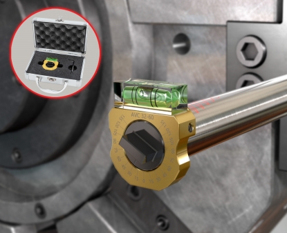 Dispositivo de ajuste de la altura del centro con nivel para barras de mandrinar antivibratorias