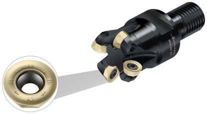 Fresa de plaquita redonda que ofrece seguridad contra el giro involuntario