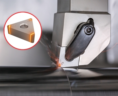 Plaquitas con puntas integrales para un mejor rendimiento en torneado duro