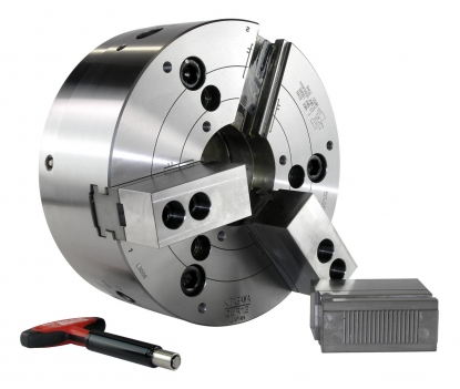 Plato de 3 garras de 315 mm de cambio rápido y de gran paso de barra