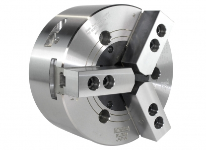 Plato automático de 3 garras de 215 mm con paso de barra de 32 mm