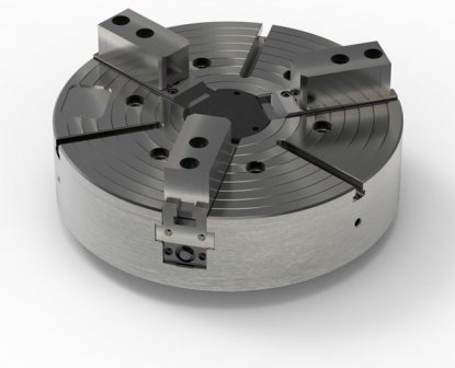 Plato hidráulico de 3 garras sin paso de barra