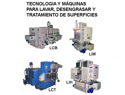 Tecnologías y máquinas para lavar, desengrasar y tratamiento de superficies