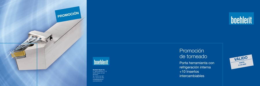 Boehlerit lanza una promoción para los profesionales del torneado
