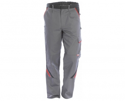 Pantalón de trabajo pizarra/negro resistente al uso gracias a la costura triple en los puntos de carga