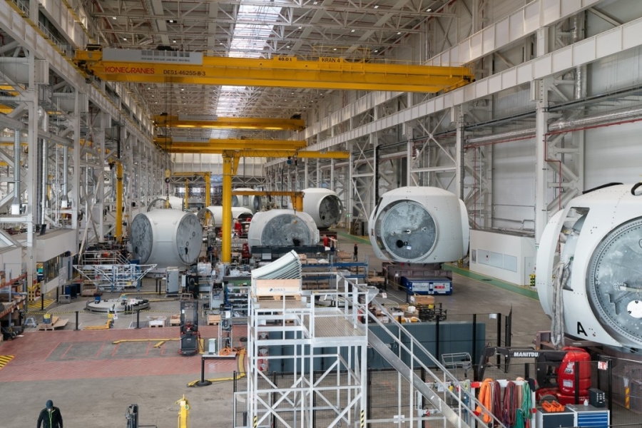 AGV de 450 t en acción en Siemens Gamesa