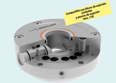 Disco de sujeción de punto cero con autoagarre