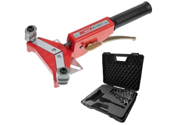 Tenazas monomanuales para curvar tubos con siete segmentos de flexión