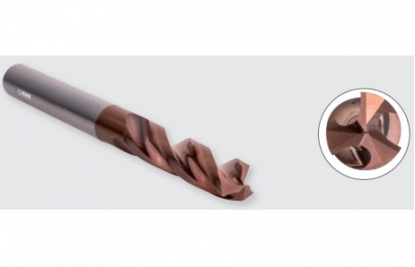 Broca de alto avance para taladrado de metal duro