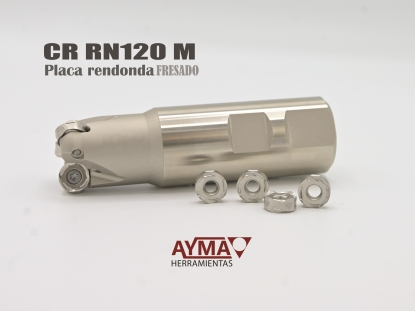 Nueva fresa “CR RN120” con plaquita redonda de doble cara con 8 filos de corte