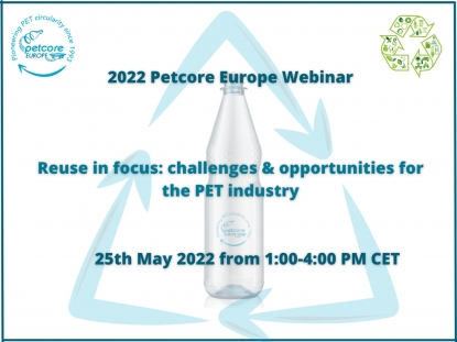 Petcore Europe organiza un webinar sobre reutilización de plásticos