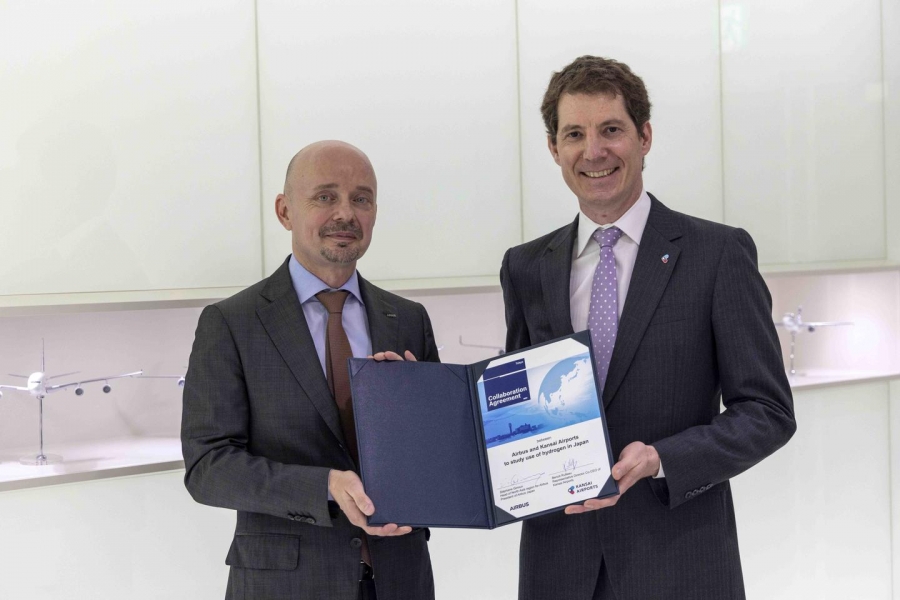 Airbus y Kansai Airports se asocian para estudiar el uso del hidrógeno en la descarbonización del sector aeronáutico en Japón