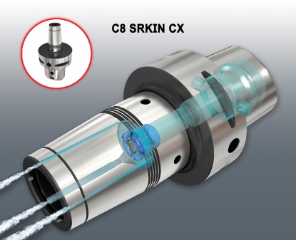 Portapinzas térmico con conductos para alta presión de refrigerante