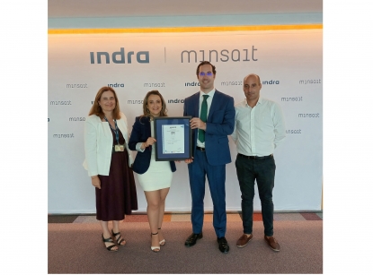 Indra renueva el certificado de calidad global ISO 91001 de Aenor