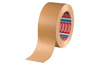 Cinta adhesiva para embalaje basada en un soporte de papel crepé fino