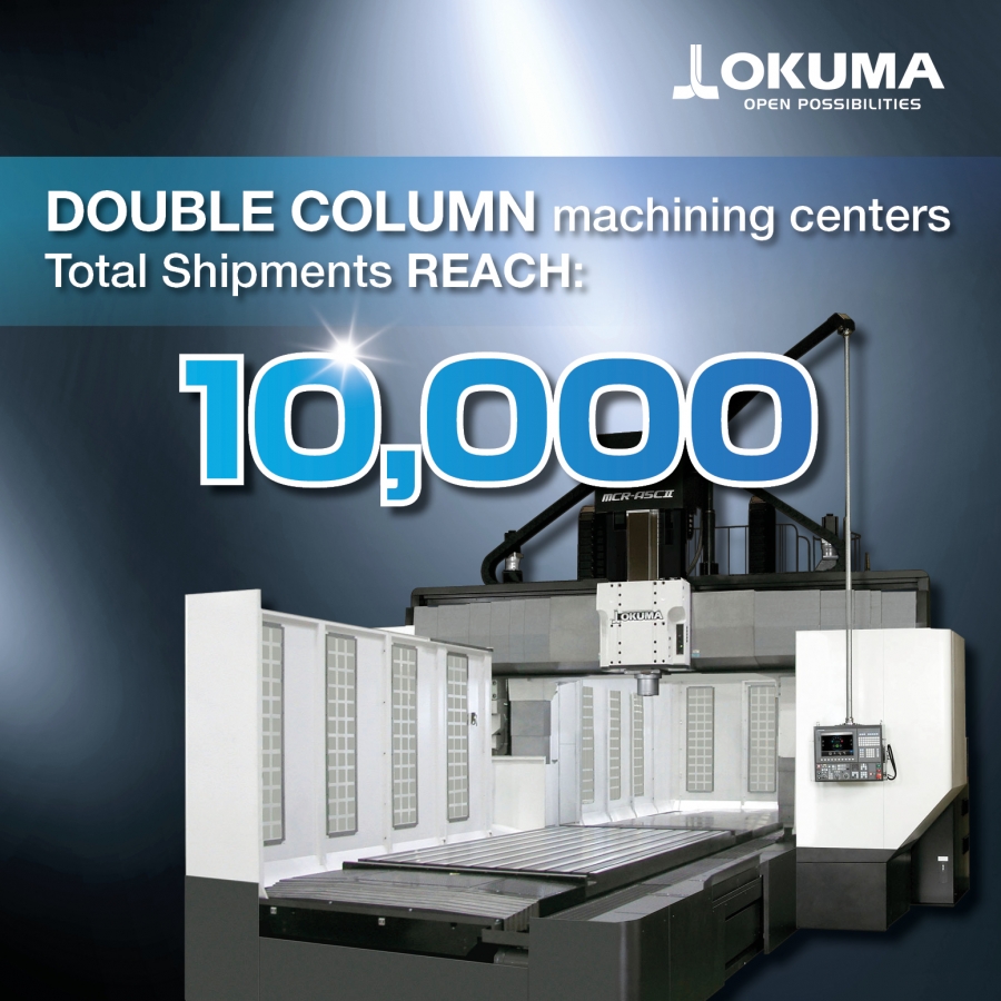 Okuma alcanza la marca de ventas de 10.000 unidades en centros de mecanizado de doble columna de la serie MCR