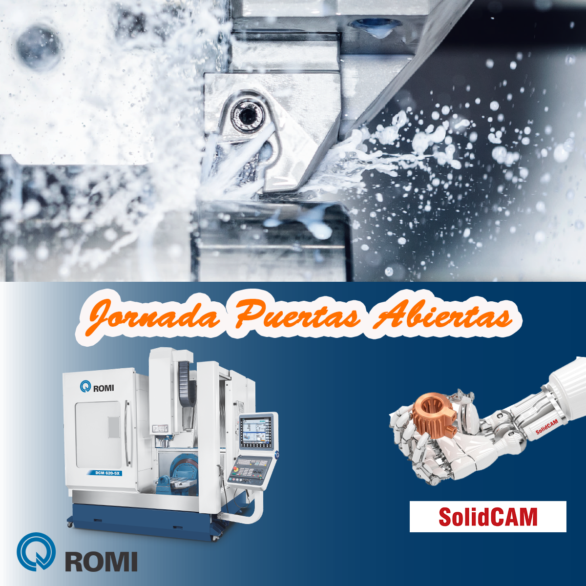 Hoffmann Group, Romi y SolidCAM invitan a una jornada de puertas abiertas con mecanizado en directo