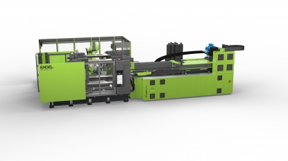 Inyectora Engel 8310/700 speed para la fabricación de contenedores de almacenamiento y transporte