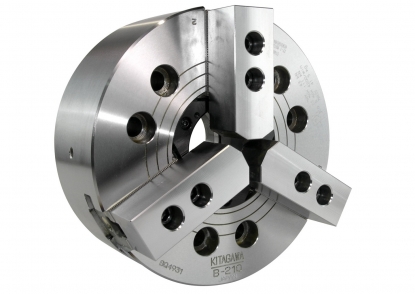 Plato automático de 3 garras de 254 mm con paso de barra de 75 mm