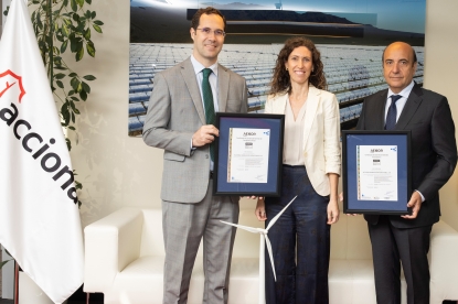 Acciona Energía, certificada por Aenor por partida doble