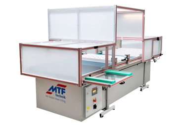 Tecnología de transporte y automatización de MTF Technik para sala blanca