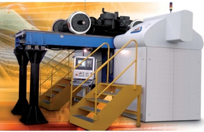 Torno CNC para el mecanizado “in situ” de juegos de ruedas de vehículos ferroviarios ligeros