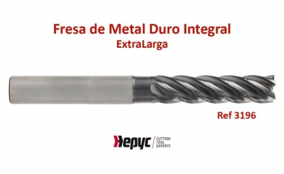 Fresa de metal duro integral para aceros duros y muy duros