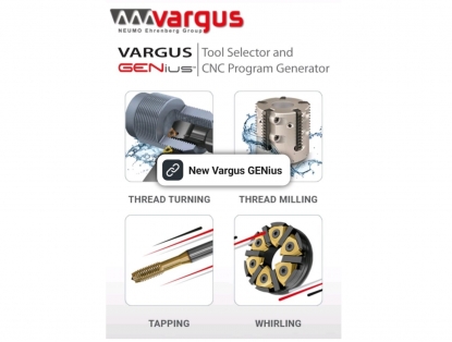 El selector de herramientas y generador de programas CNC Vargus GENius se actualiza