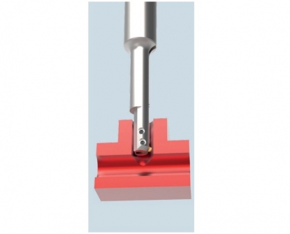 Herramienta para desbarbado mecánico de intersecciones de agujeros con el mismo diámetro