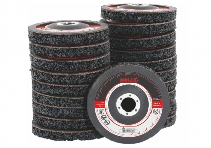 Muela de limpieza gruesa con plato de tejido de vidrio