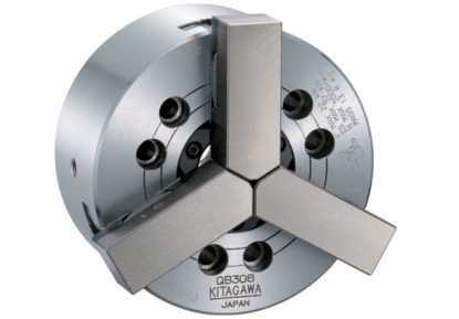 Plato automático de 3 garras de 254 mm con paso de barra de 75 mm