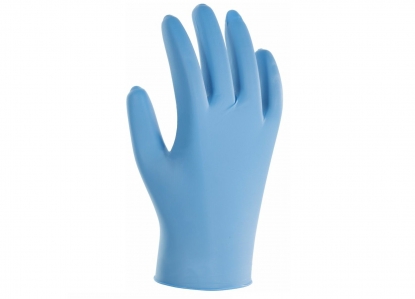 Juego de guantes desechables de nitrilo con las puntas de los dedos estructuradas