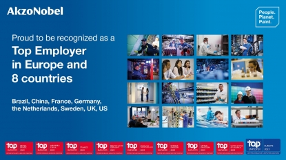 AkzoNobel vuelve a ser reconocida como “Top Employer” europea