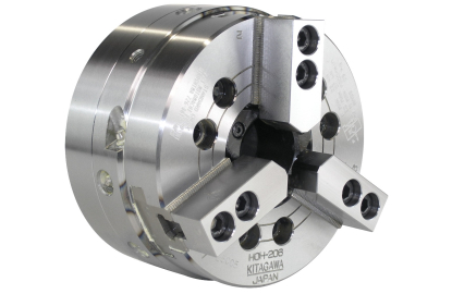 Plato automático contrapesado de 3 garras de 175 mm con contraplato y paso de barra de 45 mm