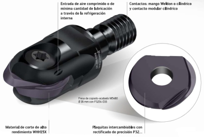 Fresa de copiado-acabado para cavidades profundas