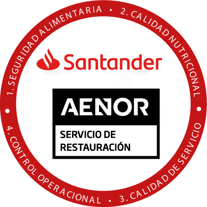Aenor certifica la calidad de los restaurantes corporativos de Banco Santander