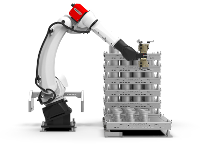 Estanterías para construir torres con robots