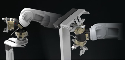 Unidad giratoria para robots en aplicaciones de torneado y fresado