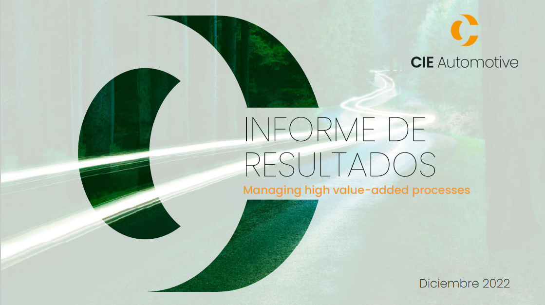 CIE Automotive alcanza los 300 millones de beneficio en 2022