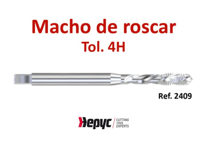 Machos de roscar en acero rápido al cobalto tanto en forma B como helicoidales