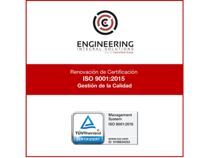 Coscollola Engineering renueva su certificación con la norma de calidad ISO 9001:2015