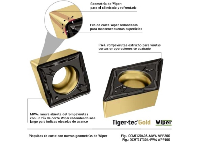 Geometrías universales para operaciones de acabado y mecanizado medio