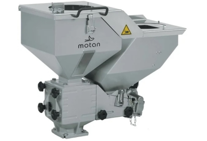 Dosificador gravimétrico que se instala directamente en la brida de entrada de material de la máquina