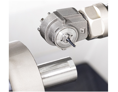 Husillo a altas revoluciones, perpendicular y pequeño para fresado y taladrado en espacios reducidos