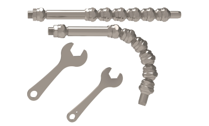 Tubos articulados de acero con un agujero pasante interior mínimo de 3 mm para la distribución de refrigerante 