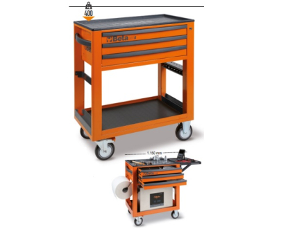 Carro de herramientas auxiliar con 3 cajones