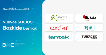 Ariadna Grid, Bizkaia Lantik, Cardiva, Ejie, Lantek y Tubacex se incorporan a BAIC